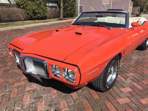 1969 Pontiac Firebird Convertible Orange Rwd Automatic Classic