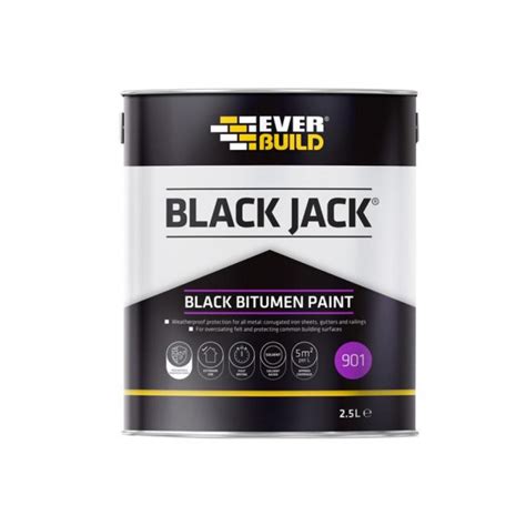 Everbuild Black Jack 901 Black Bitumen Paint 25 Litre Power Tools Direct