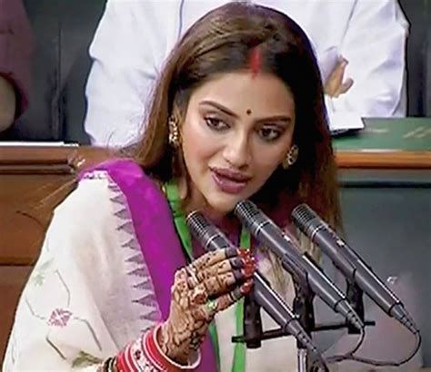 Nusrat Jahan Mimi Chakraborty 1st Time Mps Take Oath India News