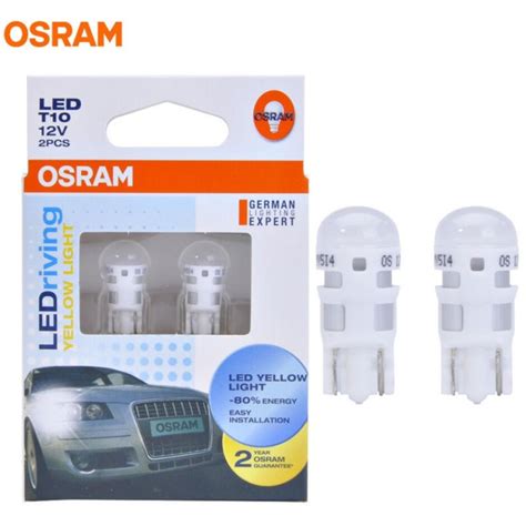 หลอดไฟหร T10 OSRAM LED RIVING YELLOW LIGHT แสงสเหลอง Shopee