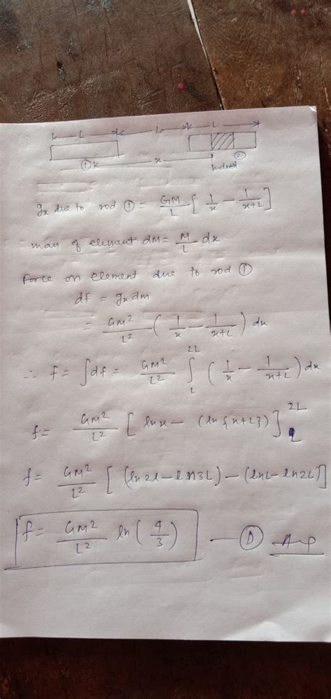 Two Identical Thin Uniform Rods Of Mass M And Length L Are Placed