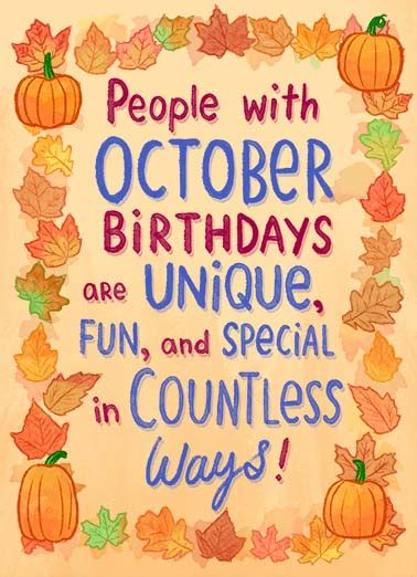 Funny October Birthday Ecards Cardfool