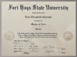 Buy A Fort Hays State University Diploma Order A FHSU Degree Certificate