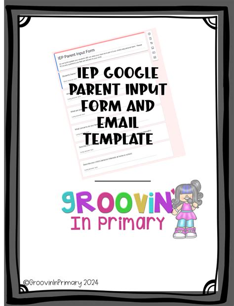 IEP Google Parent Input Form Email Template The Principal Exchange