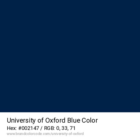 University of Oxford Brand Color Codes » BrandColorCode.com