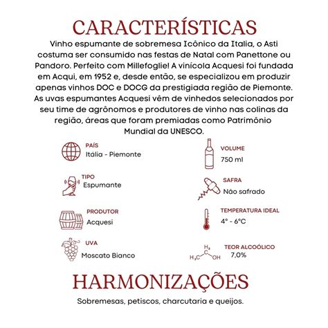 Vinho espumante branco Acquesi Asti Docg 750ml - Glasses Of Wine, a sua ...