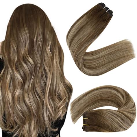 Easyouth Extensions Echthaar Tressen Weft Sew In Weft Tressen Echthaar