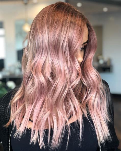 Pink Champagne Hair Color