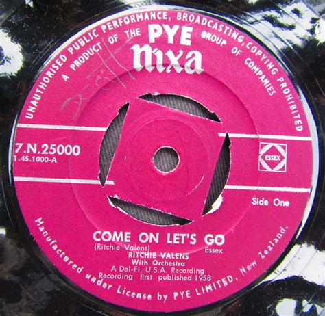 Ritchie Valens – Come On Let's Go (1958, Vinyl) - Discogs