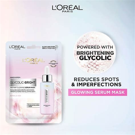 Loreal Paris Skincare Glycolic Bright Instant Glowing Serum Mask Box Of 5s Watsons Singapore