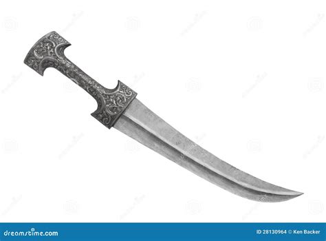 Old Turkish Curved Blade Dagger Isolated Stock Images - Image: 28130964