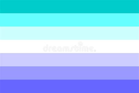 Bandeira Do Orgulho Homossexual Em Cores Pastel Azuis Símbolo Da