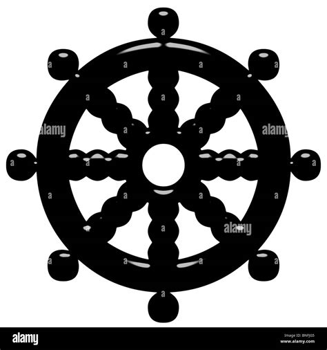 Buddhism Wheel Black And White Stock Photos Images Alamy