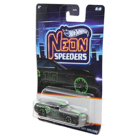 Đồ Chơi Mô Hình Siêu Xe Neon Speeders 15 Dodge Challenger SRT Hot Wheels HRW FAHASA
