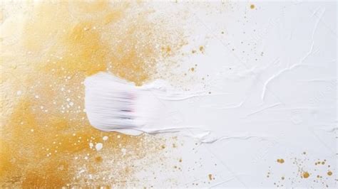 Elegant White Brush Strokes Sprinkled With Shimmering Gold Glitter