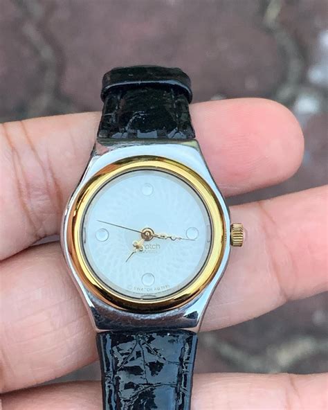 Swatch Leather Strap Womens Fashion Watches And Accessories Watches