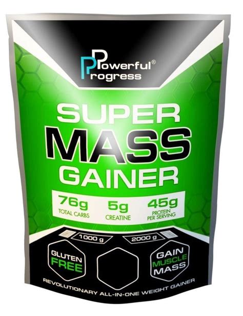 ᐉ Гейнер Powerful Progress Super Mass Gainer 2 кг Капучіно • Краща ціна в Києві Україні