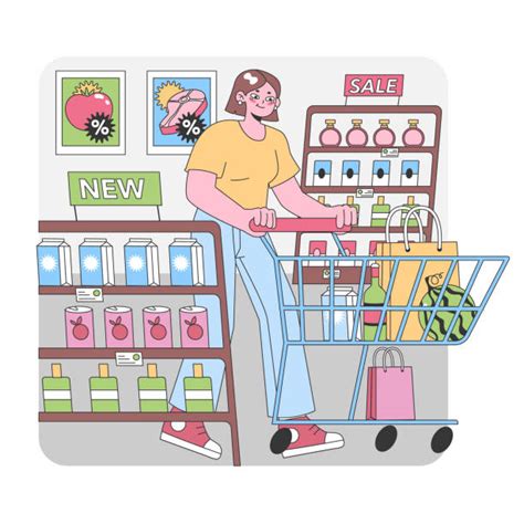 30 Grocery Store Label In Aisle Stock Illustrations Royalty Free