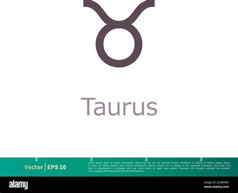 Taurus Zodiac Sign Icon Vector Logo Template Illustration Design