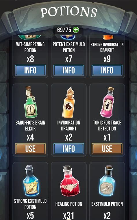 Harry Potter Wizards Unite Potions Guide