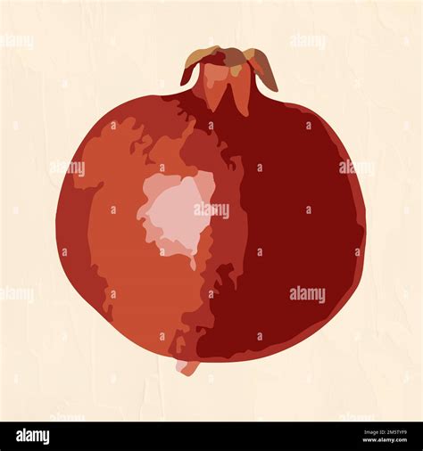 Vectorized Pomegranate Sticker Overlay Design Element Stock Vector Image And Art Alamy