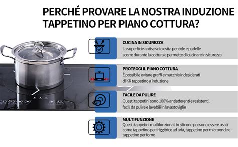 Kitchenraku Tappetino Per Piano Cottura A Induzione Pezzi