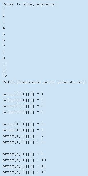 Multi Dimensional Array In Java Tutorial And Program