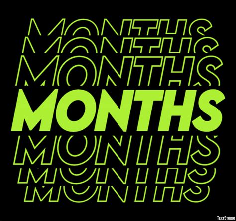 Months Text Effect And Logo Design Word