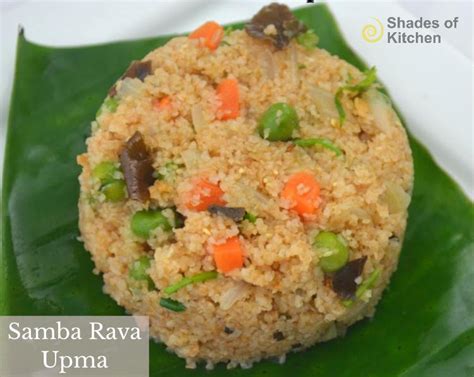 Samba Rava Upma Mixed Vegetable Wheat Suji Upma Video Shades Of