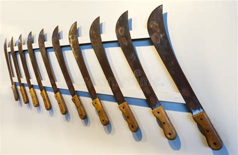 Mauritius Old Machete For Cutting Down Of A Sugar Cane Stock Photo