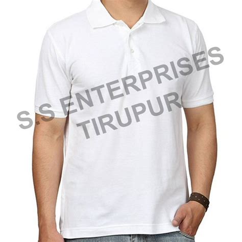 Cotton Half Sleeve Mens White Polo T Shirt At Rs 250piece In Tiruppur Id 23254886297