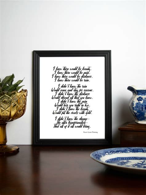 Kintsugi Poem Print Kintsugi Quote Decor Original Poetry Survivor