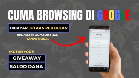 Dibayar Jutaan Per Bulan Cuma Browsing Di Google Cara Menghasilkan