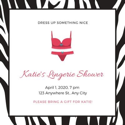 Customize Lingerie Shower Invitations Templates Online Canva