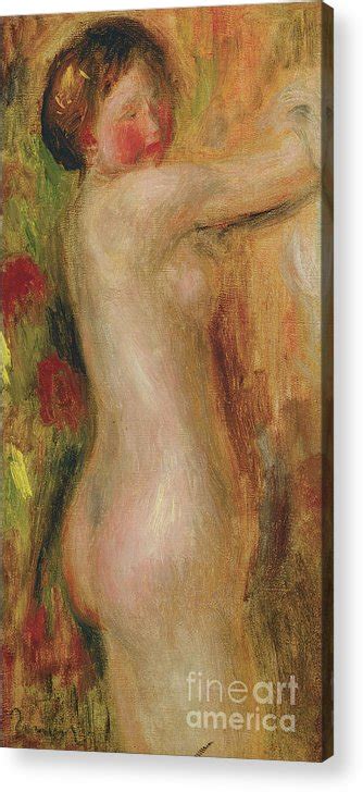 Nude With Raised Arm Acrylic Print By Pierre Auguste Renoir Pixels