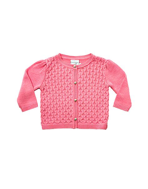 Casaco tricot menina bebê e infantil Rosa Noruega Carambolina Moda