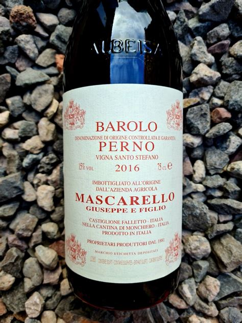 Barolo Perno Vigna Santo Stefano Giuseppe Mascarello De Burgh