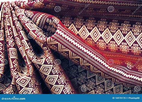 Thai Silk Pattern Stock Photo Image Of Color Native