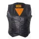 Womens Classic Naked Cowhide Motorcycle Vest With Snaps BNLV