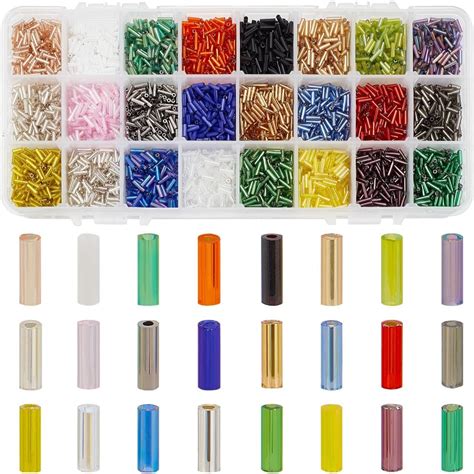 Amazon PH PandaHall 8400 Pcs 24 Colors Beading Glass Bugle Seed