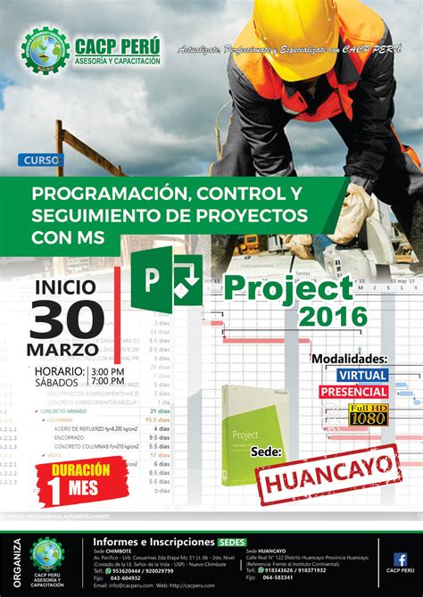 Cacp Per Curso Programaci N Control Y Seguimiento De Proyectos Con