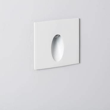 Balise LED Extérieure 3W Encastrable au Mur Carée Bombée Wabi Blanche