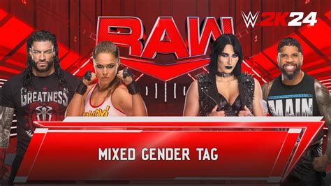 WWE 2K24 Roman Ronda Destroyed Rhea Ripley Jey Uso Mixed Gender