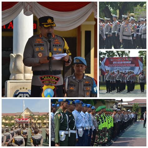 Amankan Pemilu Polres Magetan Gelar Apel Pasukan Operasi Mantap Brata