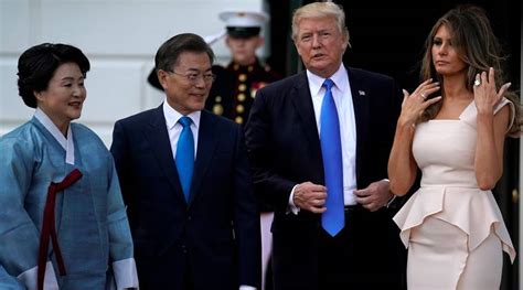 Us President Donald Trump South Korean President Moon Jae In Meet