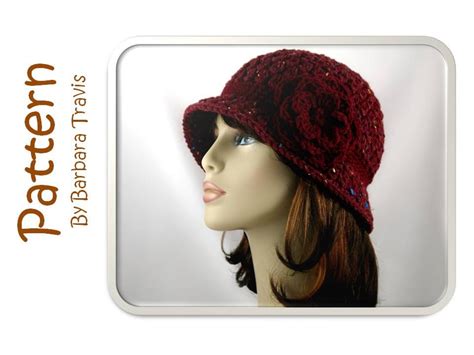 Crochet Pattern Classic Cloche With Flower H1006 Flapper 1920s Roaring