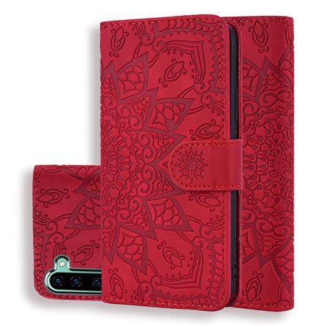 Galaxy Note 10 Case Wallet Allytech Slim Fit Pu Leather Mandala Embossed Cards Cash Pocket