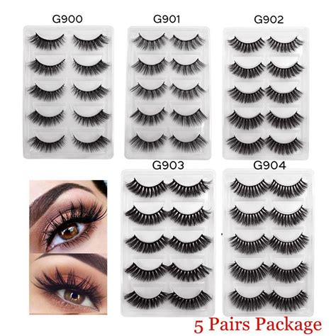 Eyes Beauty Handmade Natural Long 3d Mink Hair Lash Extension False Eyelashes 829532852365 Ebay