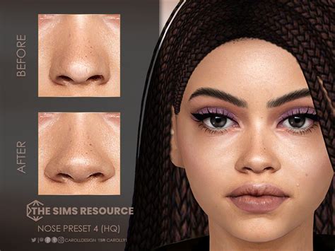 Caroll91s Nose Preset 4 Hq Sims Sims 4 Cc Skin The Sims 4 Skin