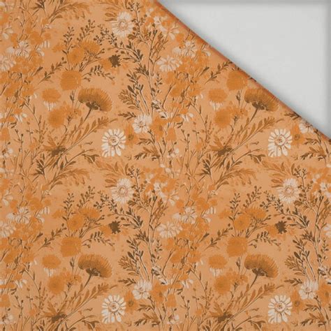 Sundial Orange Flowers Quick Drying Woven Fabric Quick Dry